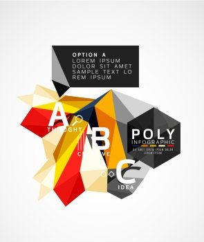 Abstract polygonal infographics Vector abstract colorful polygonal infographics