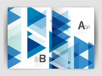 Vector triangle business annual report cover print template Vector triangle business annual report cover print template Brochure template layout  ab