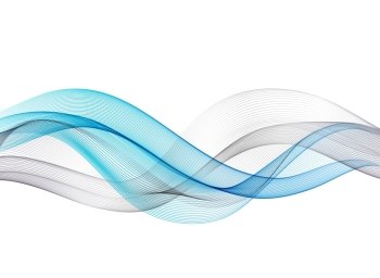 Abstract motion wave illustration Abstract vector background with blue smooth color wave Blue wavy lines
