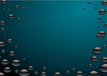 Metallic ready file Water surface with oil slick pollution with water droplets