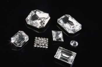Metallic ready file Close-up of diamonds