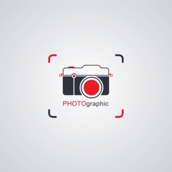 photography logo template theme camera photography logo template theme vector art illustration