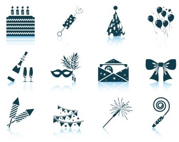 Set of celebration icons EPS 10 vector illustration without transparency