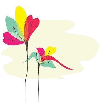 Abstract  flowers Vector illustration