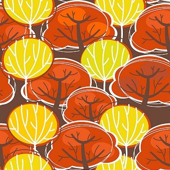 Seamless background made from autumn trees