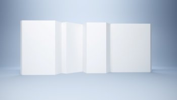 blank white banner  3d render