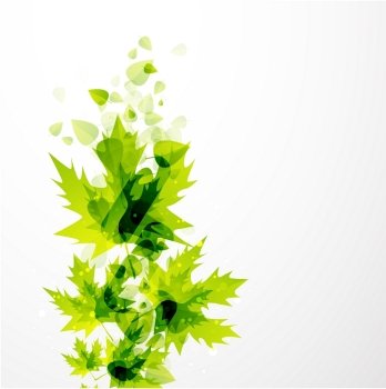 Abstract leaves Nature vector background