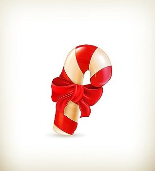 Christmas candy with bow  vector