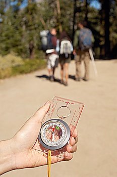 Hikers with Compass