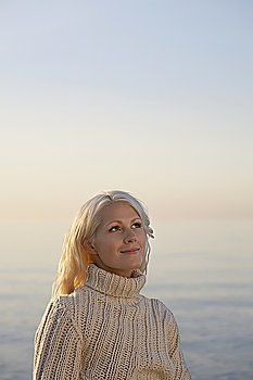 Young woman on beach  portrait