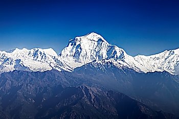 Dhaulagiri mountain at the sunrise  Himalaya