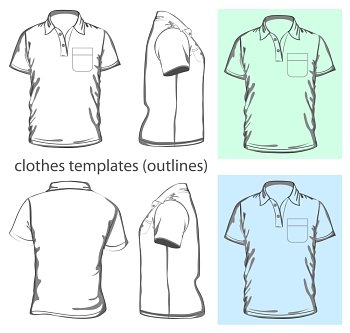 polo shirt with pocket template