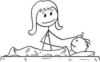 bedtime story clipart black and white