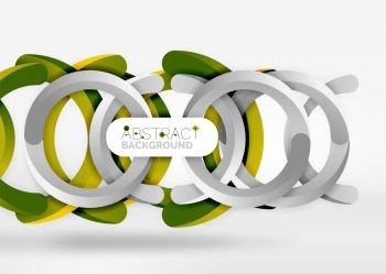 Modern 3d ring vector abstract background Modern 3d ring composition in grey and white space  vector abstract background