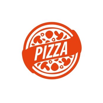 pizza vector logo Pizza template design logo Vector illustration of icon