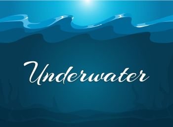 Deep blue moody underwater background Deep blue moody underwater background Abstract background water  vector illustration