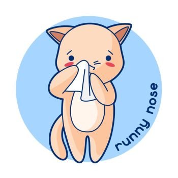 Image Details ING_49056_10562 - Sore throat sick cute kitten. Illustration  of kawaii cat. Sore throat sick cute kitten. Illustration of kawaii cat.