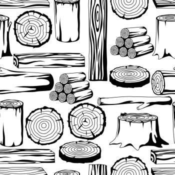 wood log clip art black and white