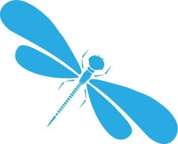Image Details ISS_15617_01468 - Vector dragon-fly silhouette. Cartoon  graphic illustration of damselfly isolated with black and white wings.  Sketch insect dragonfly. Dragonfly blue silhouette. Cartoon graphic  illustration of damselfly isolated with ...