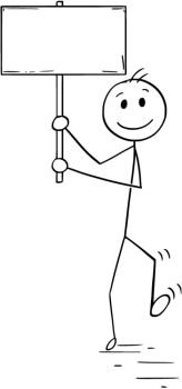 Cartoon stick man drawing conceptual illustration of businessman indicating  stop or halt gesture. Stock Vector