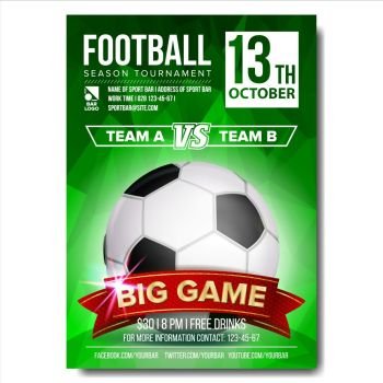Free Professional Football Tournament Poster template