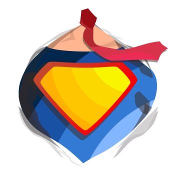 Ícone Escudo Super Homem Comic Super Herói Homem Pentágono Escudo