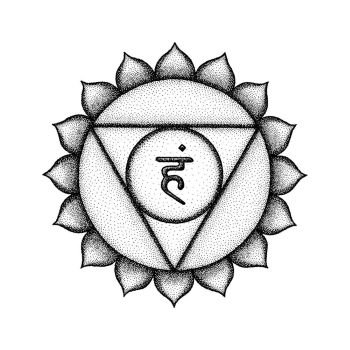 Vector Illustration with Symbol Chakra Anahata on White Background. Circle  Mandala Pattern and Hand Drawn Lettering Stock Illustration - Illustration  of hinduism, kundalini: 152396120