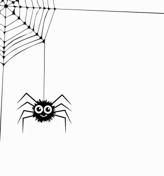 cute cartoon hanging spider