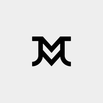 Letter M AM MA MM Monogram Logo Design