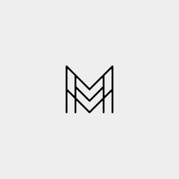 Letter M AM MA MM Monogram Logo Design Minimal Icon With Black Color  Royalty Free SVG, Cliparts, Vectors, and Stock Illustration. Image  130517980.