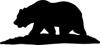 Vector bear silhouette icon eps 10 on white background Vector bear silhouette icon eps 10