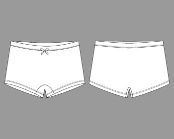 Premium Vector  Blank girls knickers technical sketch lady lingerie female  white underpants women casual panties isolated template