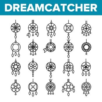 Dreamcatcher icon outline vector. Dream catcher 15205222 Vector
