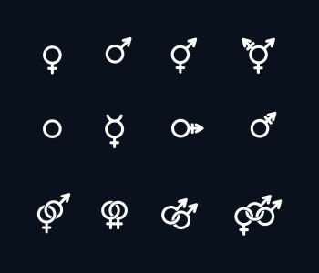 gender symbols background