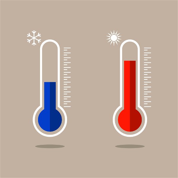 Thermometer Equipment Showing Hot Or Cold Weather. Thermometer