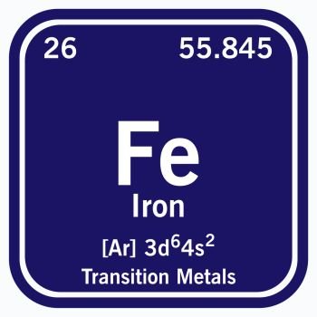Element Iron Fe Vector Ilration