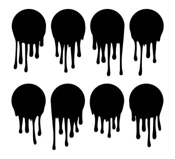 paint drips silhouette