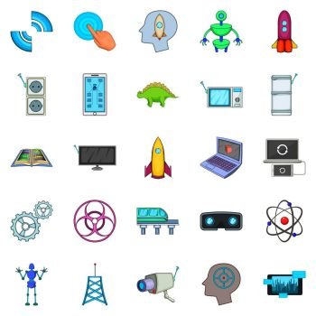 Future Icons Set. Outline Set Of 25 Future Vector Icons For Web