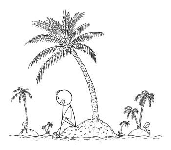 stick figure palm tree