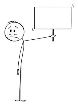 Image Details ISS_17050_01431 - Cartoon of Sad Hungry Unemployed Man Holding Will Work For Food Sign. Cartoon stick man drawing conceptual illustration of sad hungry unemployed man or businessman holding large will Image Details ISS_17050_01431 - Cartoon of Sad Hungry Unemployed Man Holding Will Work For Food Sign. Cartoon stick man drawing conceptual illustration of sad hungry unemployed man or businessman holding large will