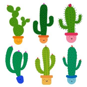Download Cactus, Sticker, Cartoon. Royalty-Free Vector Graphic