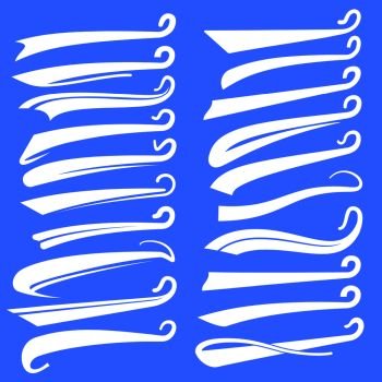 Swooshes and swashes underline swish tails Vector Image