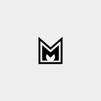 Letter M MM Monogram Logo Design Minimal Icon (742745)