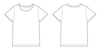 black t shirt design template