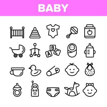 Baby Girl Socks Linear Icon. Thin Line Illustration. Contour