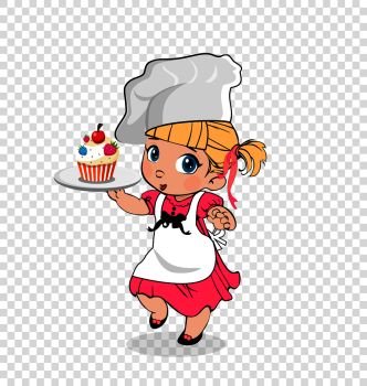 Child or girl in dress isolated character kid Vector Image