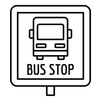 bus stop sign vector
