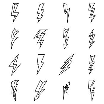 flash symbol outline
