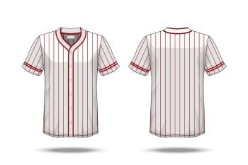 Specification Baseball T Shirt Mockup Isolated On White Background