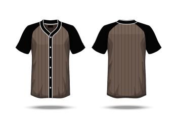 Specification Baseball T Shirt Mockup Isolated on White Background